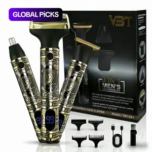 Electric Hair Shaver, 1 Set Electric Razor with Accessories, Nose Hair Trimmer, Multifunctional Electric Razor, Men's Grooming Hair Tool, Portable Shaver, USB Rechargeable Shaver, Cordless Waterproof Shaver #GLOBAL PICKS