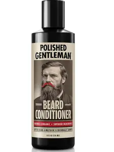 Polished Gentleman Beard Softening Conditioner with Argan Oil Biotin Jojoba Oil & Rosemary Oil for Thick Full Hairy Beard