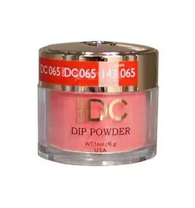 DND DC Dip 065 Thai Chili Red - 1.6 oz, Spicy Elegance, Thai Chili Red Dip, 1.6oz - Fiery Rouge, Vibrant Gel Polish, Exotic Manicure, Lustrous Long Wear Nail Nail Art
