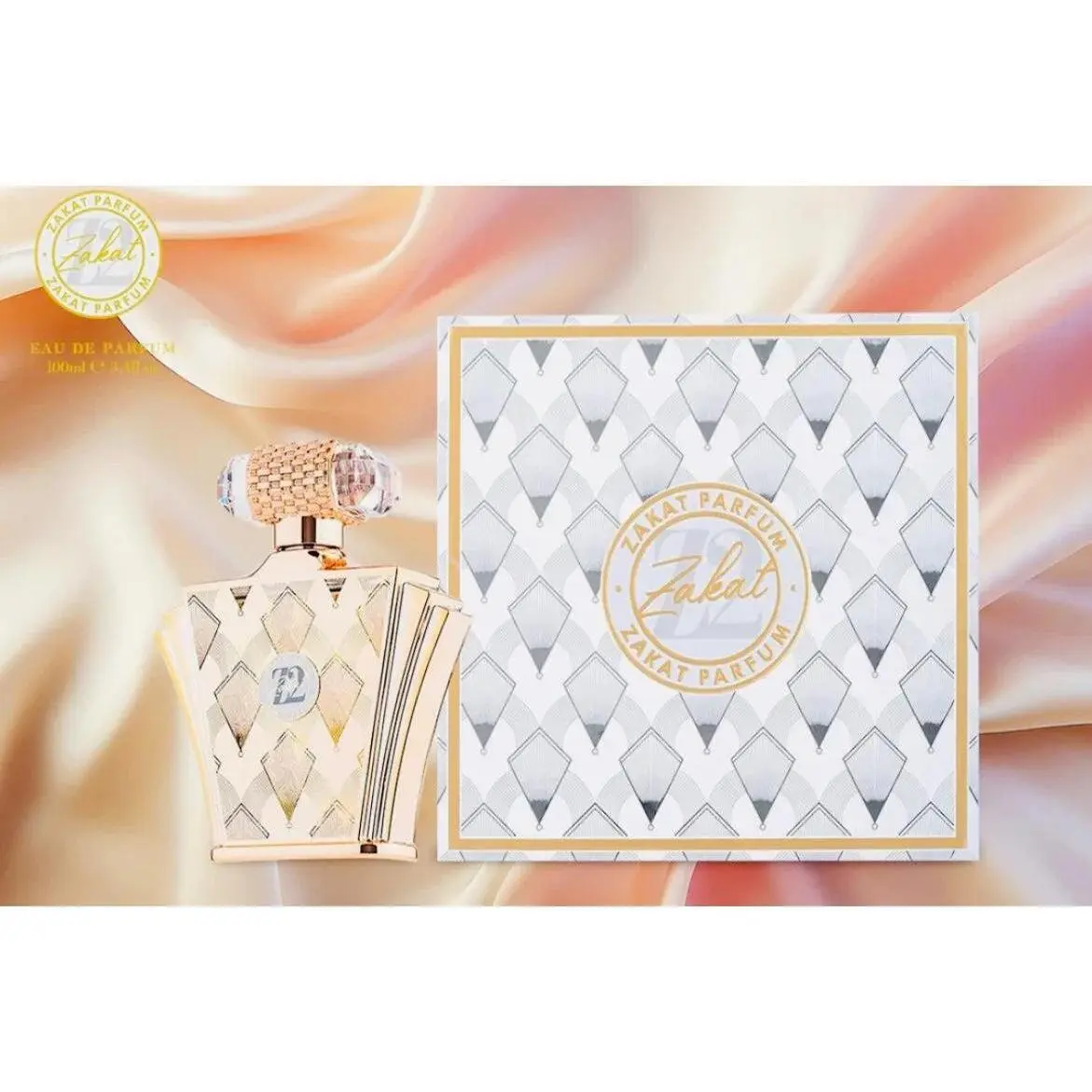 Zakat Unisex EDP Spray, 100ml (3.4oz) Fragrance with Vanilla, Patchouli & Rose Notes, Seductive Floral Scent, Single Item