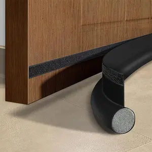 Door Draft Stopper, One-sided Under Door Noise Blocker, Sound Light Air Proof Sealer for Bottom Of Door, Adjustable Soundproof Insulation Strip