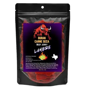 Tizon Fuego Spicy Beef Jerky Snack - Premium Mexican-Style Carne Seca, Low Fat, No Added Hormones, USA-Made, 2oz Resealable Bag, 6-Month Shelf Life, Bakkwa-Inspired Dried Meat, 6 Months