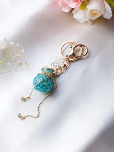 Teal Elegant Moneybag Keychain