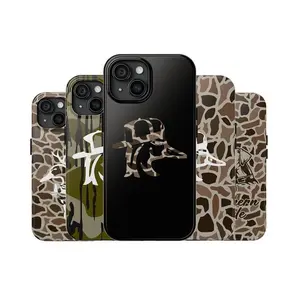 Old School Camo, Redneck Duck on Black Tough Phone Case,Suitable for iPhone 17-11 Pro Max/Plus and  Samsung Galaxy S23-25