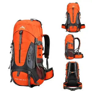 70L Hiking Backpack, 65+5L Large Capacity Camping Backpack with Waist Belt, Survival Whistle Chest Buckle, Outdoor Travel Backpack for Hiking, Camping and Trekking