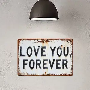 Timeless Romantic Slogan: Features the iconic phrase "Love You, Forever", a heartfelt declaration of eternal love that resonates with couples and families.