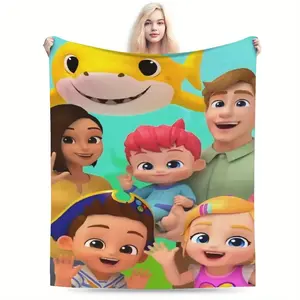 Bubble Guppies Cartoon Blanket Ultra Soft Flannel Cozy Warm Bedroom Living Room Couch Sofa Office Throw Decor Decorative Throw Perfect Birthday Gift Christmas Gift for Kids Toddlers Fans Boys Girls Nickelodeon Underwater Style