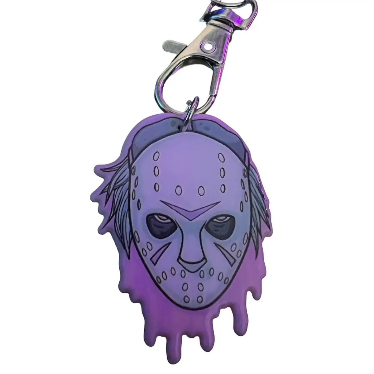 Horror Movie Jason Acrylic Charm, Horror Movie Jewelry, Kawaii Keychains