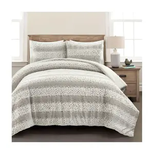Lush Decor Leopard Textured Faux Fur Comforter3-pc Set F/QN