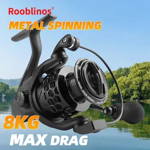 Rooblinos GTA3 Black Spinning Reel – Lightweight, Low Price, 17.5LBS Carbon Drag, Full Metal Gears, Waterproof, Freshwater & Saltwater, Beginner Angler Recommended, Left/Right Interchangeable Handle, Anti-Reverse EVA Grip, Corrosion Resistant, All-Purpose