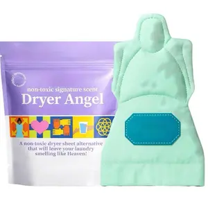 Dryer Angel - Natural Non-Toxic Reusable Fabric Softener Sheets, Signature Scent with Plant-Based Oils, 1 Pack + 1 Refill, Safe for Babies & Sensitive Skin, Long-Lasting Up to 365 Days