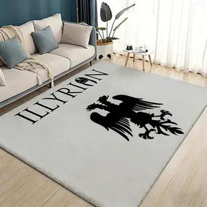 Albania Albanians Flag Floor Mat Flannel Rugs Soft Warmth Floor Mat Thickened Non-Slip for Room Home Decor Door Mat Strong Water Absorption Upgraded Anti-Slip Backing Easy to Clean