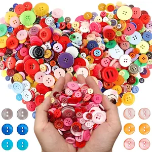60/120/240pcs Color Round Plastic Button 0.7-2.5cm Assorted Sizes Various Versatile Use for DIY Crafts Sewing & Knitting Projects Home Sewing Household Sewing Accessories Clothing Decoration Button