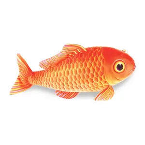 Real Planet™ Orange Koi Fish Realistic Plush Stuffed Animal