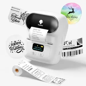 Phomemo Label Printer M110 Barcode Label Maker Mini Bluetooth Thermal Label Printer Sticker Printer for Small Business, Home, Office, Logo, Address, Name Tag, Clothing, Organizing