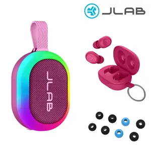 JLab Pop Party Speaker & JBuds Mini Earbuds With Cloud Foam Eartips, Holiday Gift Set