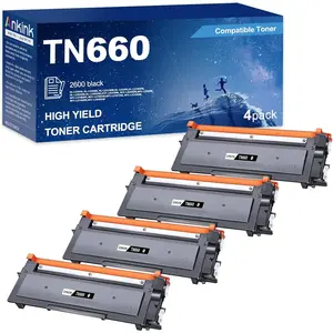 4-Pack High Yield Black Toner Cartridge Replacement for Brother TN660 TN630| MFC-L2700DW HL-L2300D DCP-L2540DW Printers