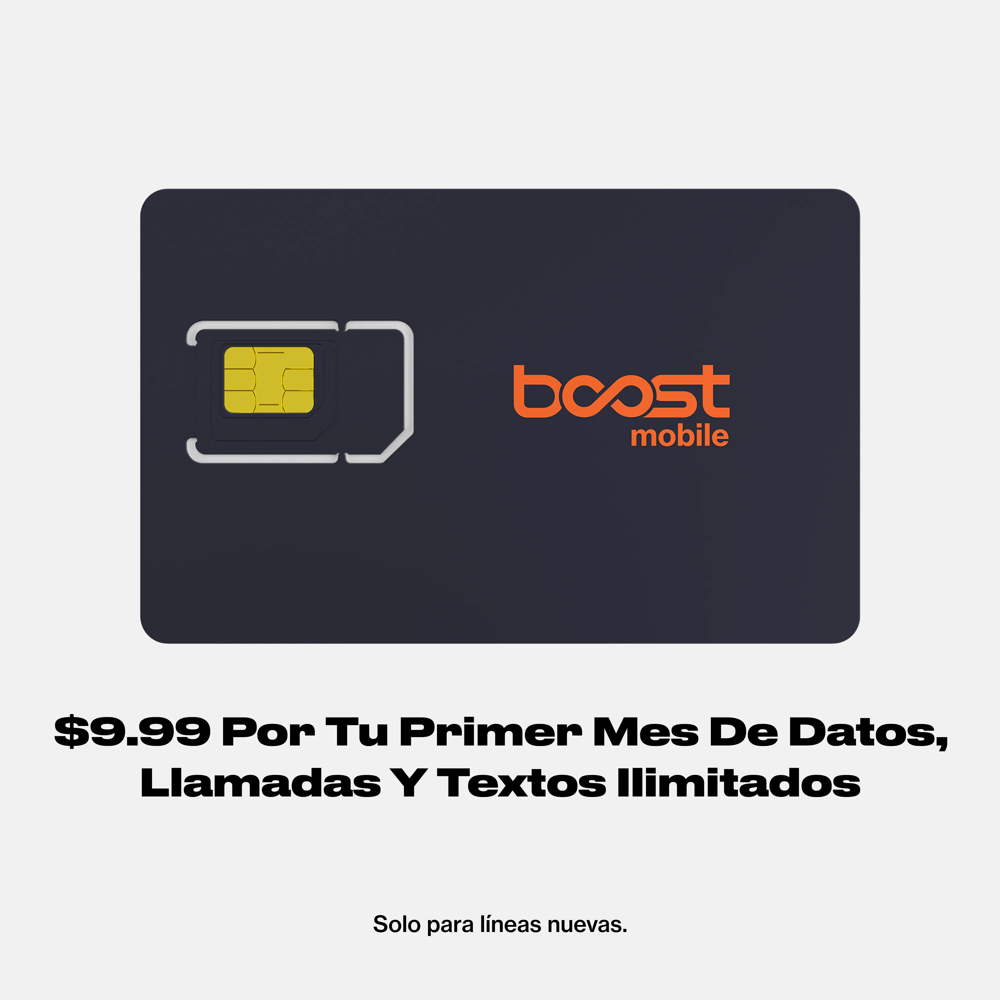 Kit SIM de Boost Mobile – $9.99 por un mes de datos, llamadas y mensajes ilimitados Kit SIM de Boost Mobile – $9.99 por un mes de datos, llamadas y mensajes ilimitados