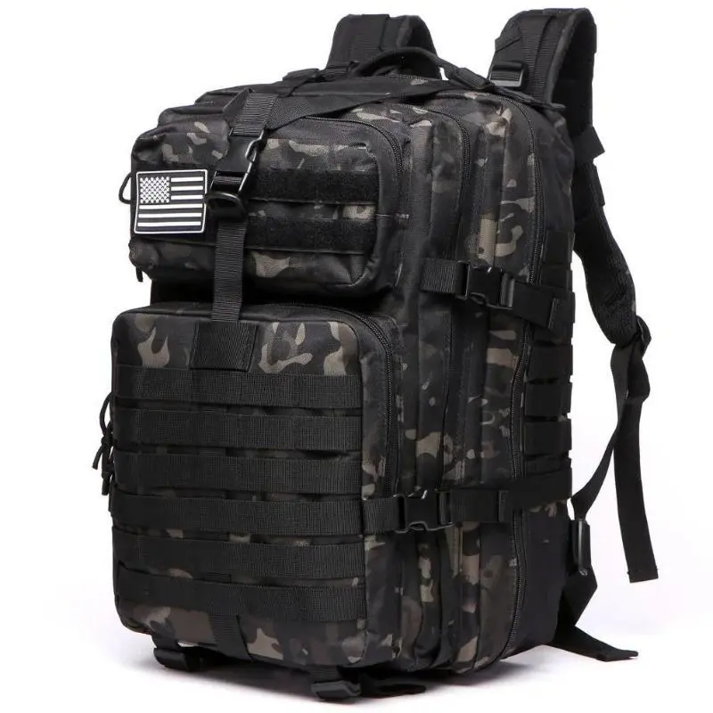 1000D Waterproof  Knapsack, Trendy Camo Camping Mountaineering Backpack Hiking & Trekking, Ideal Gifts Wilderness Enthusiast