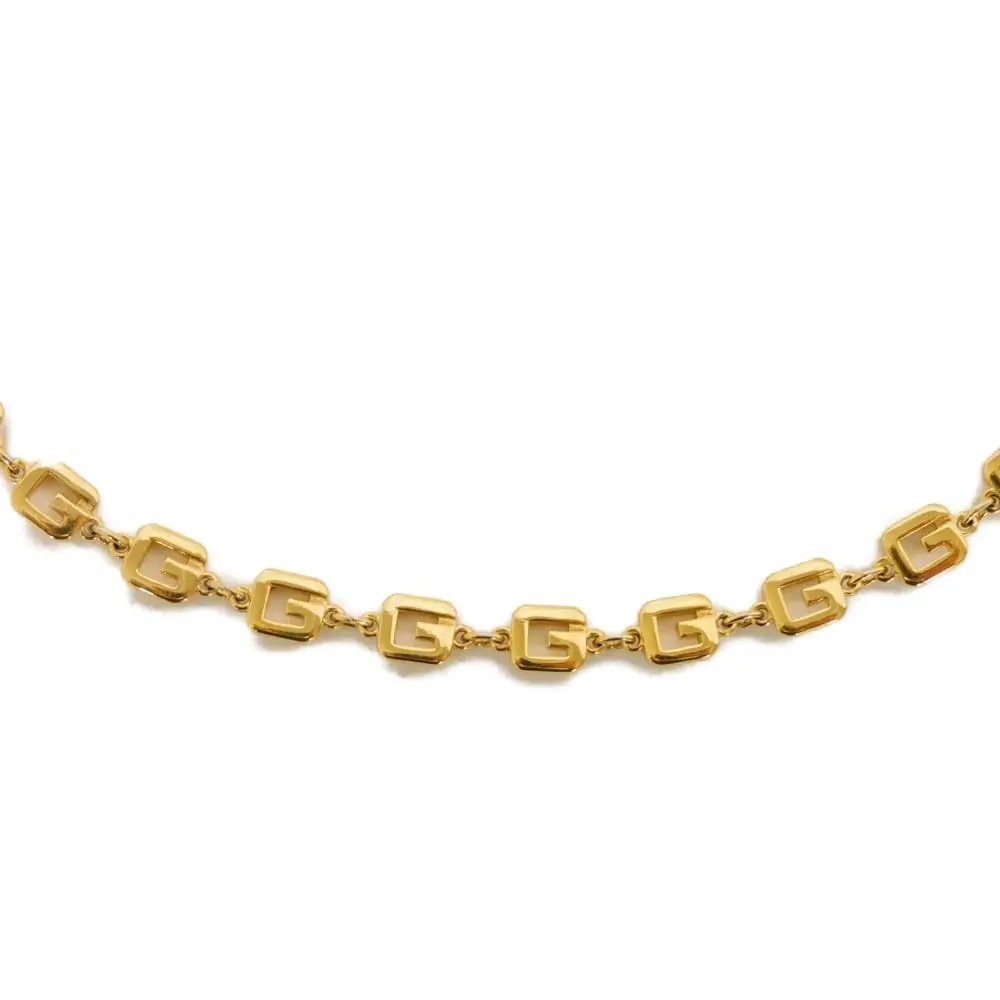 Pre-owned GIVENCHY Other Small Leather Goods G Logo Chain Necklace