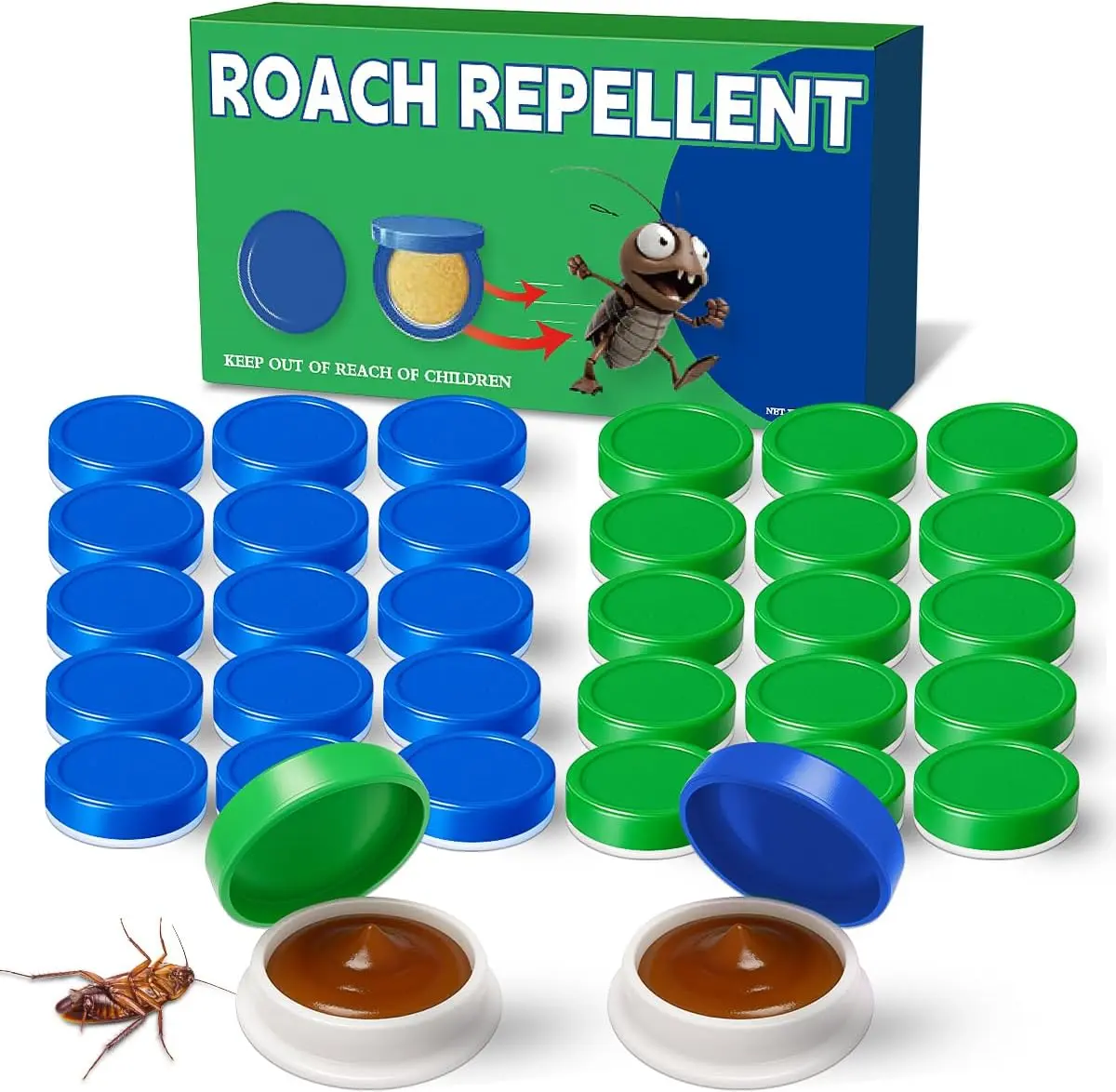 Roach Repellent 32PCS Effective Cockroach Killer Gel for Quick Elimination of Indoor Roach Nests Easy to Use Perfect Solution for Hard to Reach Areas Set