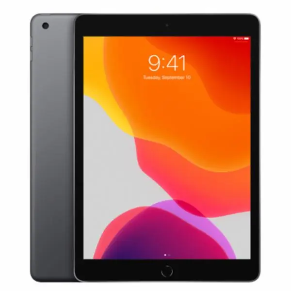 Refurbished Apple iPad 7th Gen Wi-Fi 10.2" Retina Display Space Gray 2019 with A10 Fusion Chip & Tablet Charger Bundle