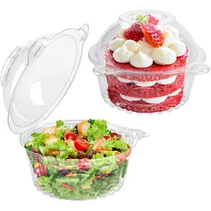 50 Pack Individual Cupcake Containers Plastic Cupcake Holders Deep Dome Cupcake Carrier