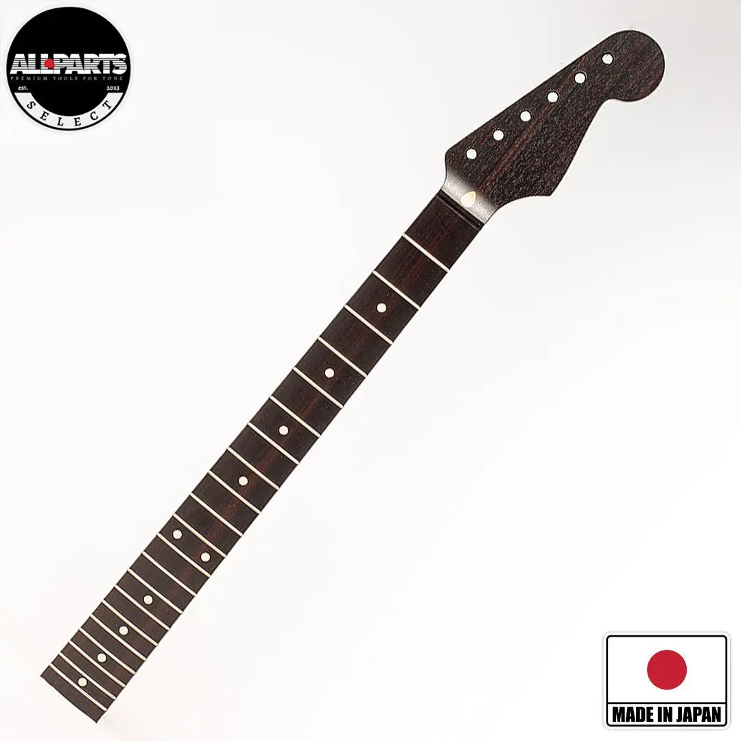 Allparts Select 1-Piece Rosewood "VIN-MOD" Fender-Licensed Replacement Neck for Strat, with Truss Rod Adjustment, Fretboard Radius, Heel Shape, Nut Width, Thin Finish