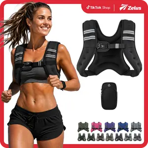 【AprilStockup】ZELUS Weighted Vests,6/8/12/16/20/25/30lbs weight vest with Detachable Phone Pouch&Reflective Stripes&Adjustable Straps| Exercise Equipment & Workout Enhancer for Motivational Walking,Weight Training, Running, Rucking|#Summervibes