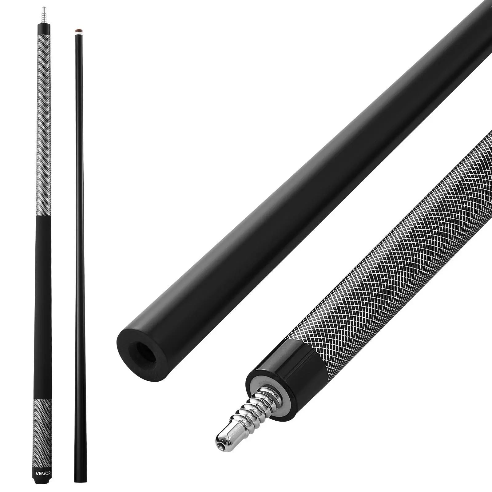 VEVOR Pool Cue, 1 Piece Pool Stick, 58 inch & 21 oz Fiberglass Titanium Composite Billiard Pools Cue Stick with Multi-Layer Tip, Cues Sticks for Professional Pool Table, Bar, Home Pool Games, Office#BackToSchool