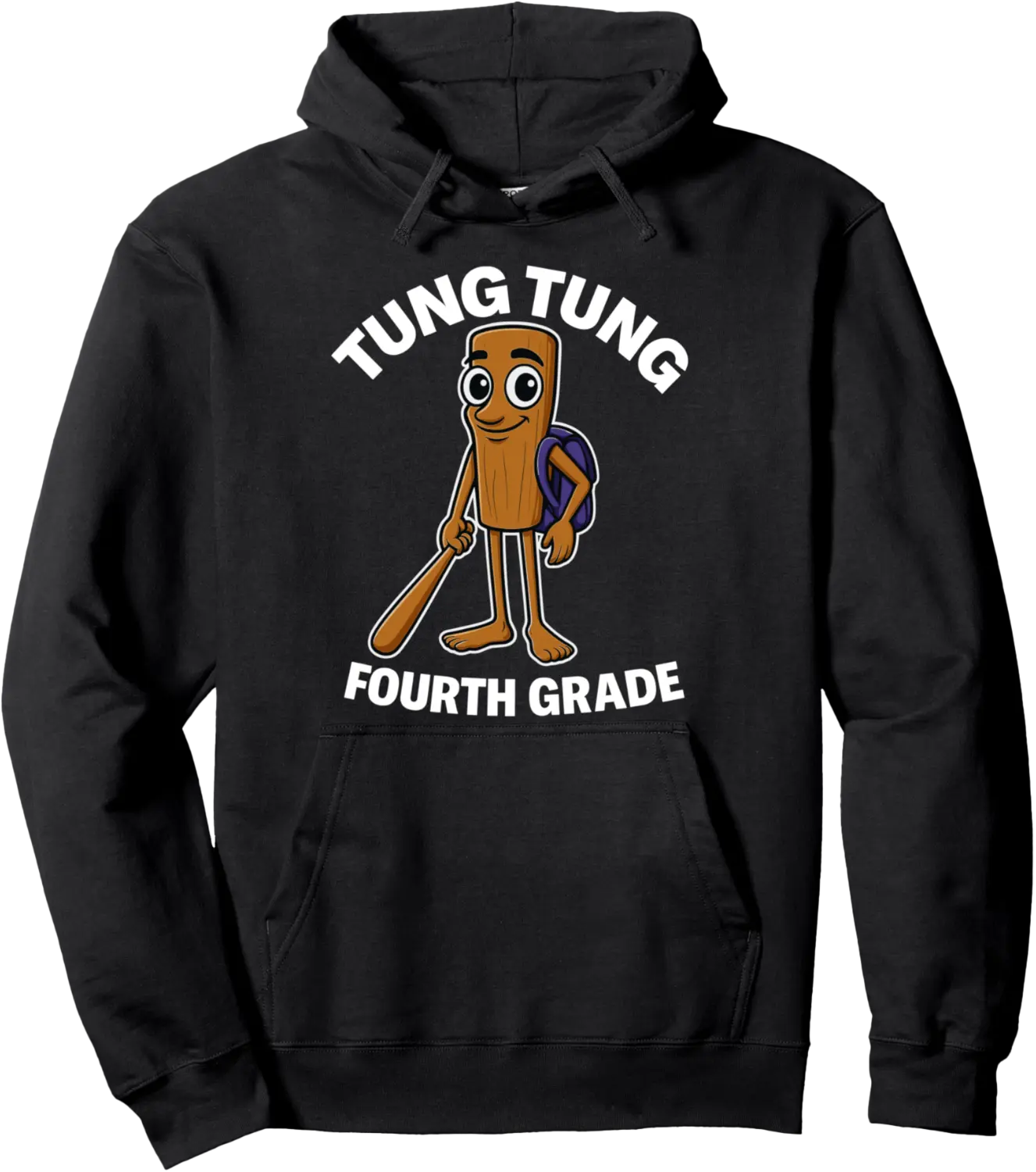 Tung Tung Sahur Fourth Grade Italian Brainrot Back to School Pullover Hoodie - Yoandymira Shop 29B0FL19CJY7