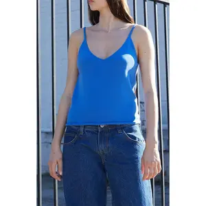 John Galt Women's Electric Blue Knit Tank Top
