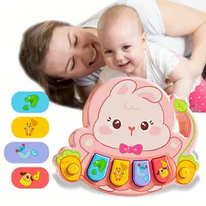 Baby Music Piano, Bunny Finger Piano, Sensory Music Toys, Early Development Learning Educational Instruments, Music Enlightenment Toys, Piano Keyboard Toys, to Improve the Flexibility of Baby Fingers, Infant