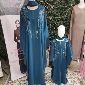 mom and me abaya kaftan chiffon