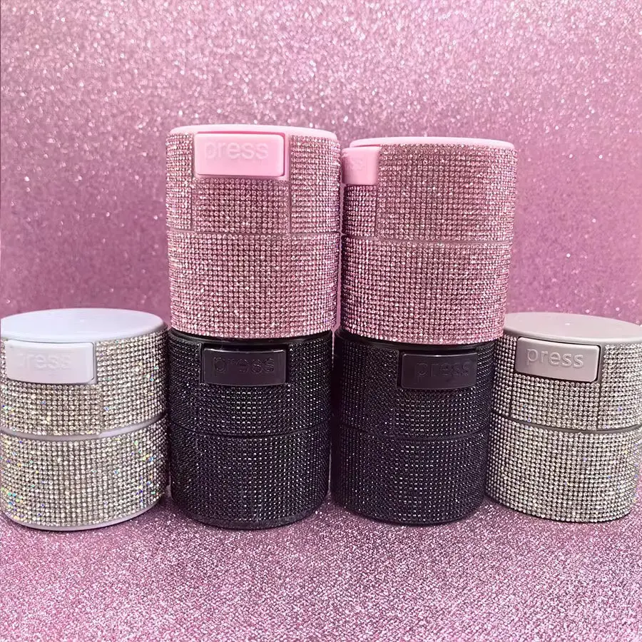 Diamond-Shaped Plastic Lash Glue Storage Container with Compartments and Lid - Makeup Box for Eyelash Extension Beauty Tools