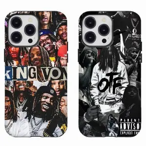 Edgy K-King Von Phone Case Trendy Drill Rap Phone Case Compatible for iPhone 17 Promax 16 15 14 13 12 11 and for Samsung S21-S25 Perfect Gift for Music Fans Her/Him