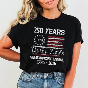 USA 250th Anniversary Shirt, We the People Patriotic Shirt, America 250th Birthday Gift, Vintage 1776 Top, Semiquincentennial 1776-2026 Tee