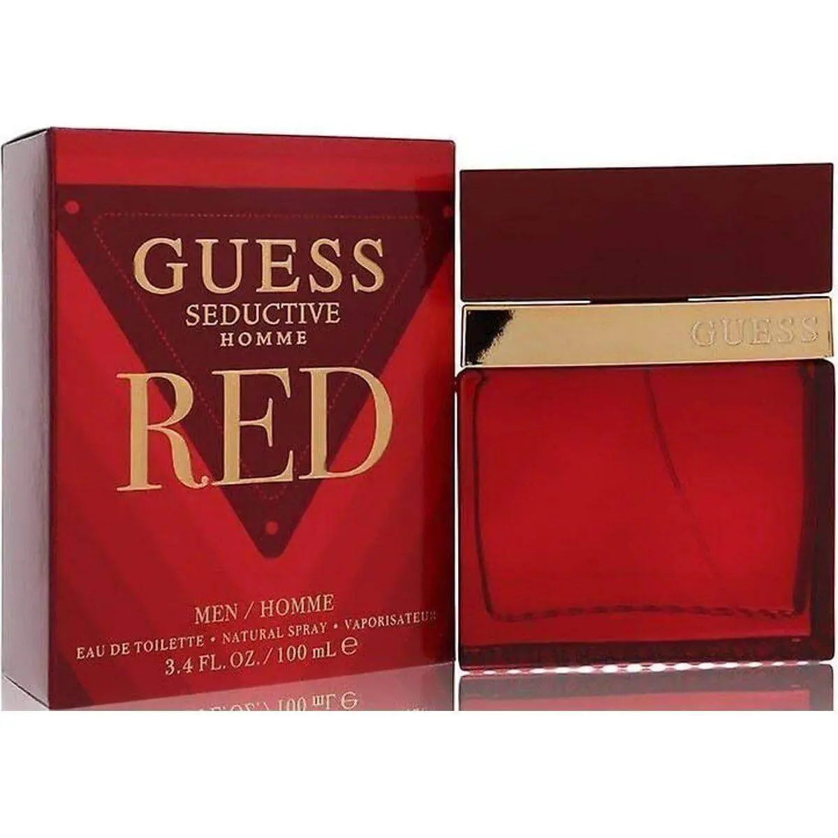 GUESS Seductive Homme Red Men's Eau de Toilette (EDT) Cologne - 3.4 fl oz, Amber Vanilla Scent, New Launch, Packaged Fragrant Vanilla-Flavored Scent Men's Fragrance, Single Item, New in Box, Packaged Men's Fragrance