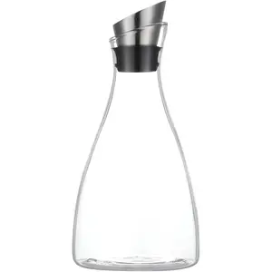 50 Ounces Borosilicate Glass Carafe with Lid Glass Pitcher for Hot/Cold Water Ice Tea and Lemonade Beverage