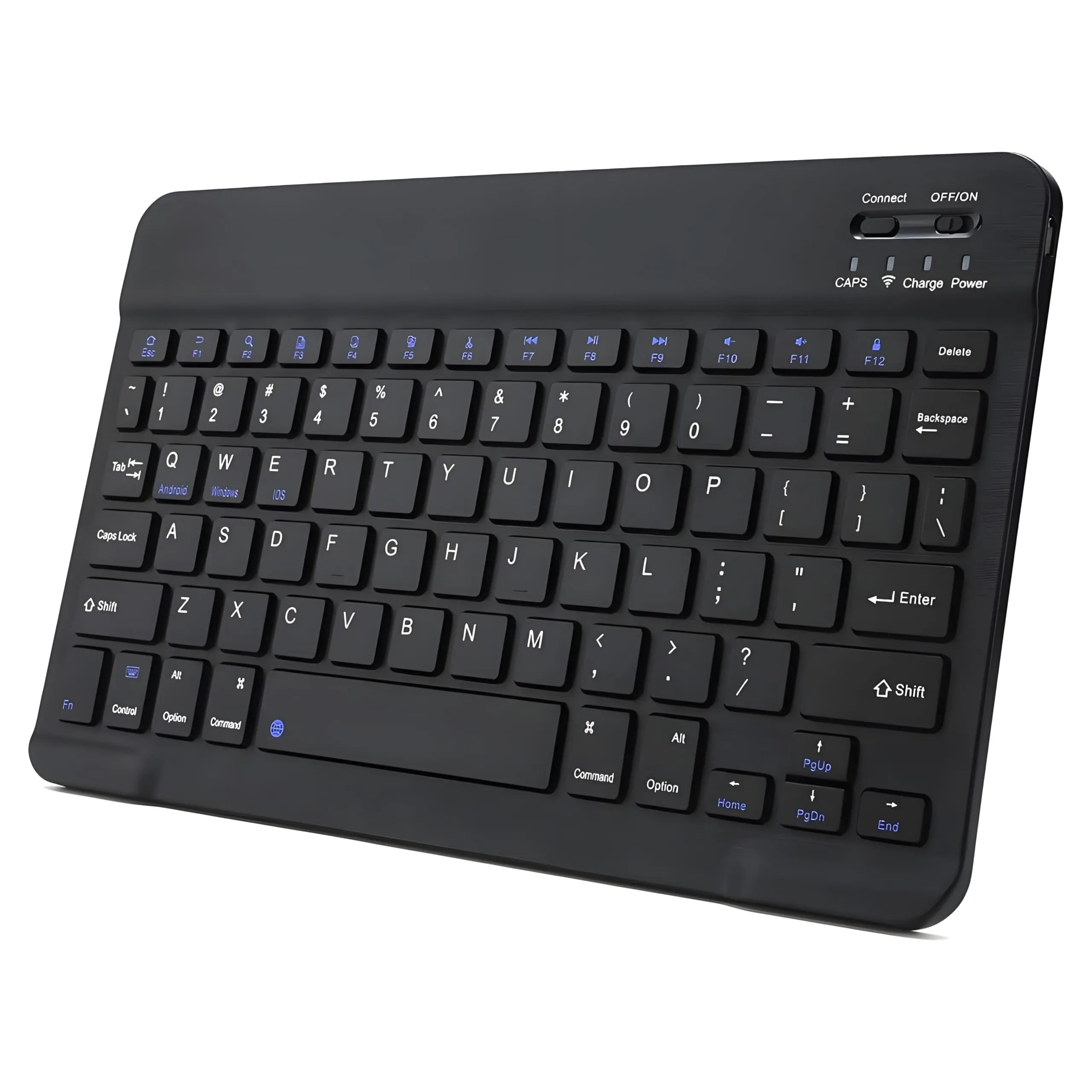 10 inch Bluetooth Keyboard, Portable Wireless Keyboard, Rechargeable, Lightweight, Slim, for Apple iPad ,iPhone,Android, Samsung Tablet, PC