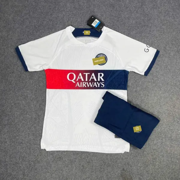 Men's Classic White Soccer Jersey and Shorts Two-Piece Activewear Sportswear Set