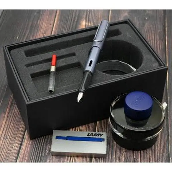 LAMY Writing Stationery Gift Boxed Set - Fountain Pens Writing Bundle with 50 ml Glass Bottle Ink, Ideal for Office Use