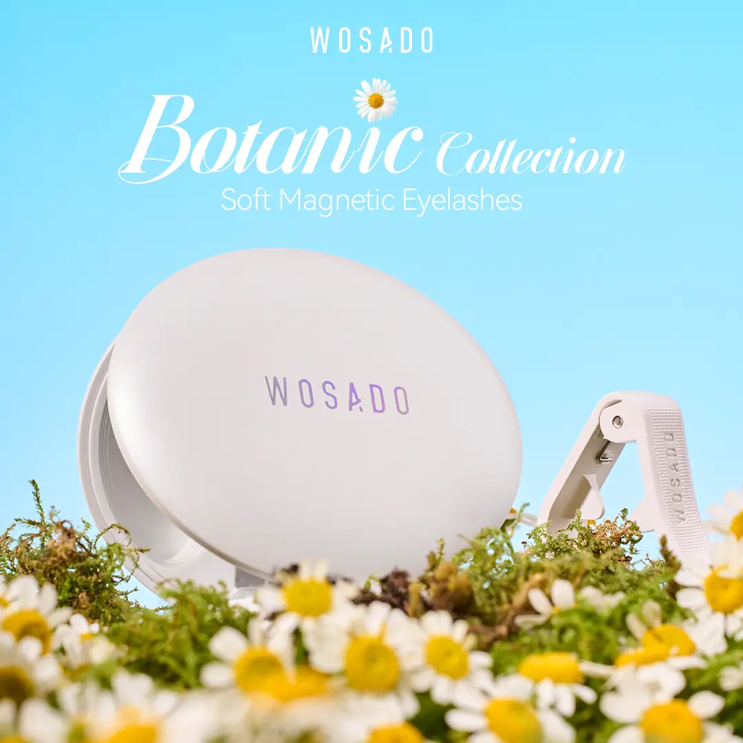 WOSADO Botanic Collection Soft Magnetic Eyelashes All-in-One Box Waterproof Reusable Glue-Free Eyeliner-Free Makeup Cosmetic