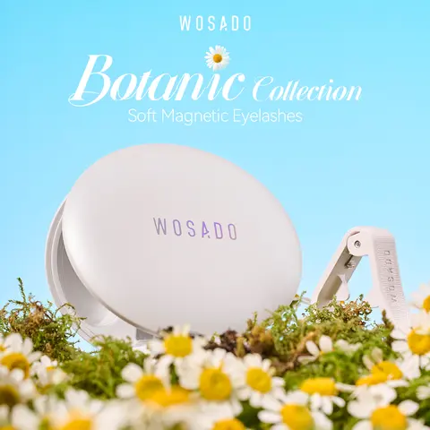 WOSADO Botanic Collection Magnetic Snap-On False Eyelash Kit - 1 Set (4 Pieces) Glueless Lashes, Waterproof Reusable, Eyeliner-Free All-in-1 Eyelash Extensions for Natural Makeup (Beauty & Personal Care),familyfun