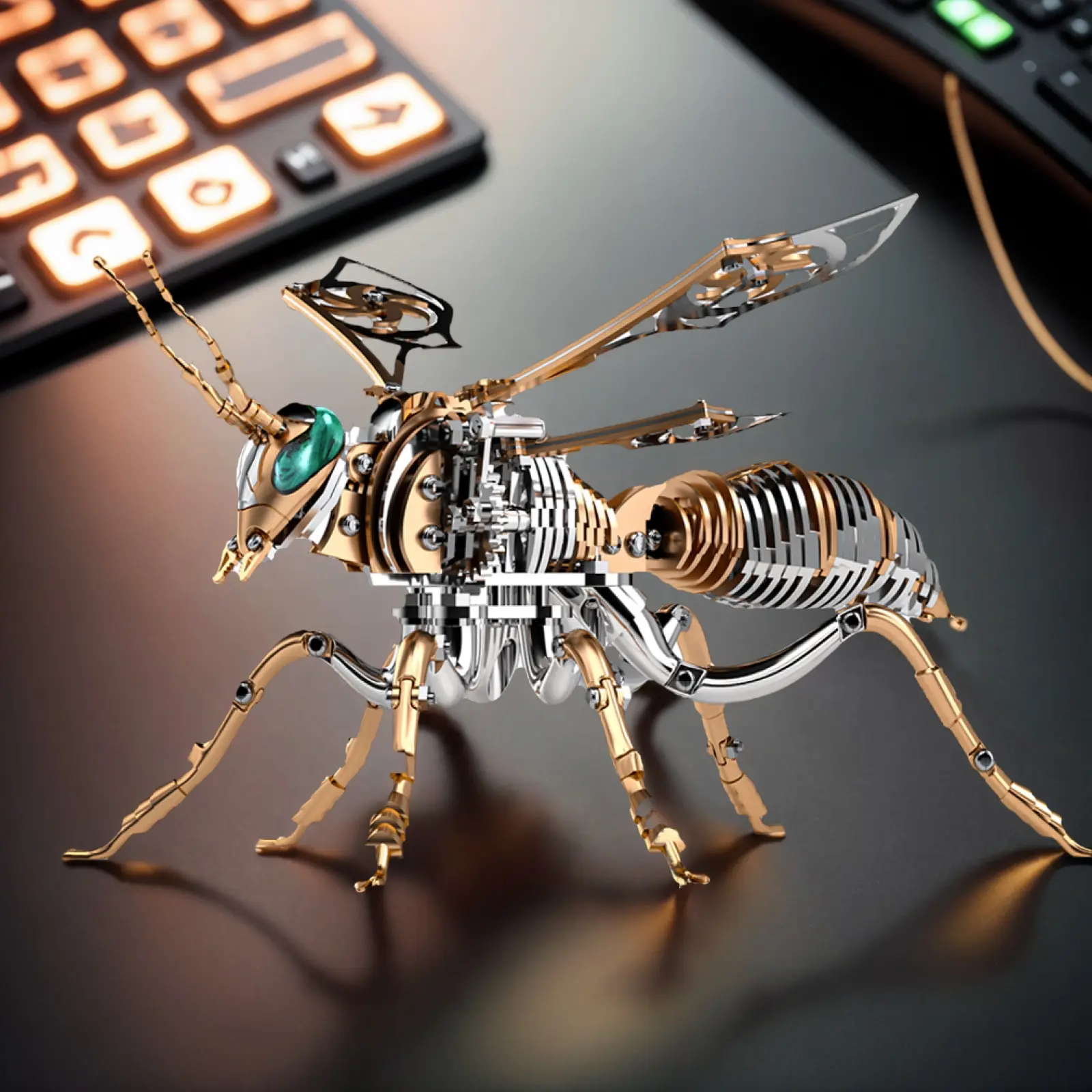 #tiktokshopmemorialday3D Metal Model Bumblebee Assembly Kit | Sci-Fi Mecha Puzzle #3DMetalModel #AssemblyKit #FantasyCreature #MechaModel #MetalPuzzle #Steampunk #DIYCollectible #DeskDecor #GiftsForMen #StressRelief Challenging Hornet Patience
