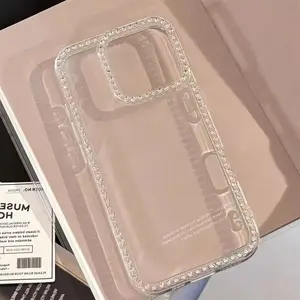【Perfect Gift for Her/Him】Luxury Bling Rhinestone Clear Case for iPhone 12 13 14 15 16 17 Pro Max Plus, Glitter 3D Diamond Design, Soft Silicone Shockproof Cover, Cute Fashion Girly Case for Women