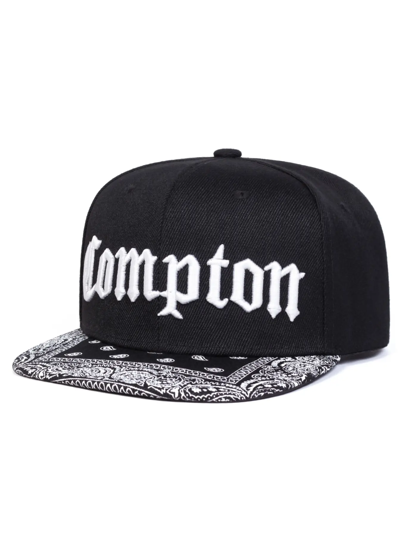2026 New Fashionable Personalized Flat Edge Hat Compton Paisley Embroidered Printed Baseball Hat Street Creative Hip Hop Hat Outdoor Sports Sunshade Hat Daily Commuting Leisure Decorative Hat Male Female Same Style Skateboarding Hat Flat Bill Cap