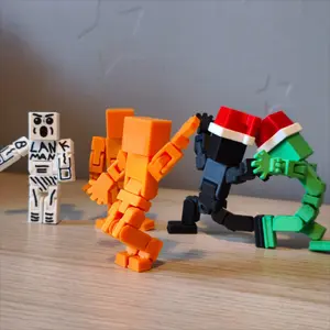 3D Printed Multi Joint Movable Mechanical Doll Model Action Figure, Articulating Figures, Toy Design Style Custom Desktop Ornament Blank Man Fully Articulated Toes Version