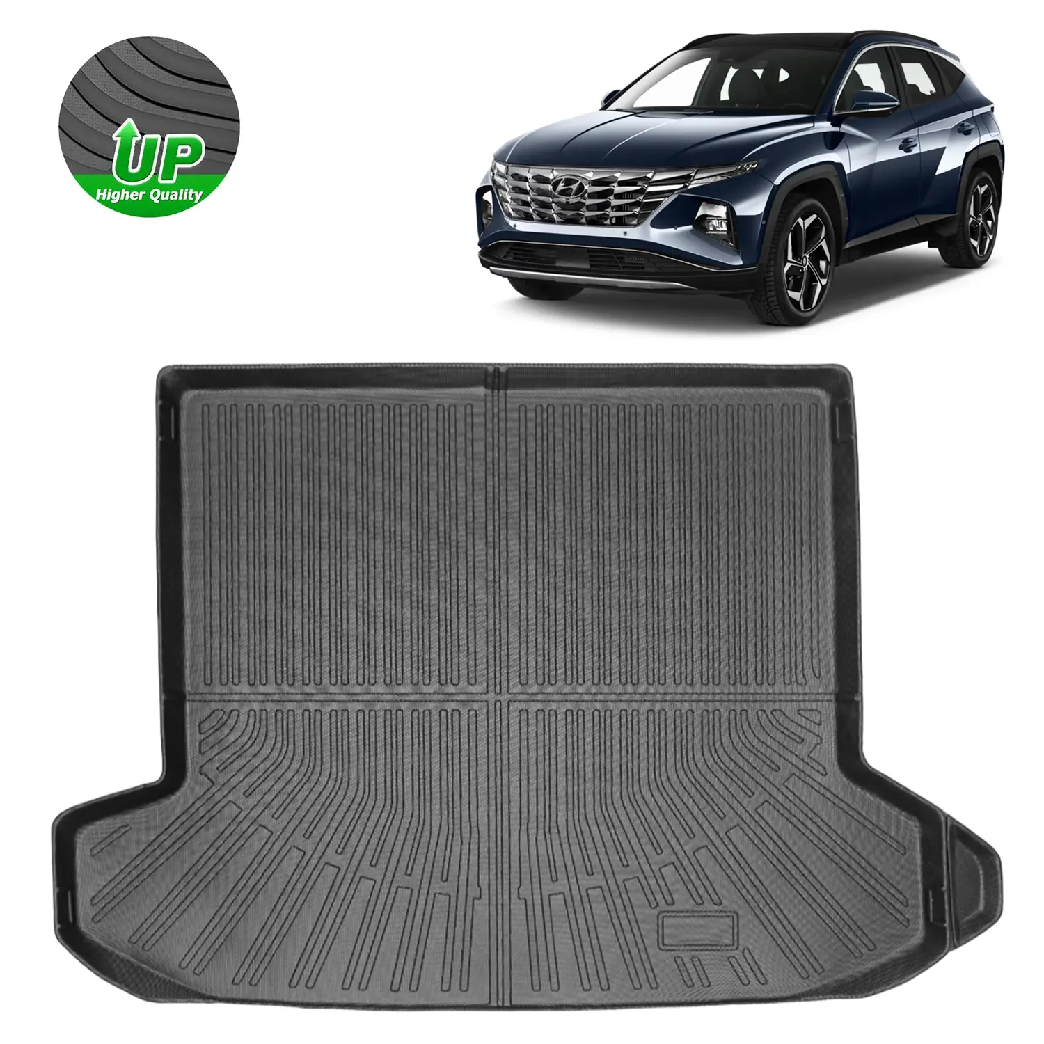 TPE Cargo Mat Trunk Liner for 2022-2026 Hyundai Tucson (Non-Hybrid) All Weather Heavy-Duty Anti-Slip Waterproof Protection