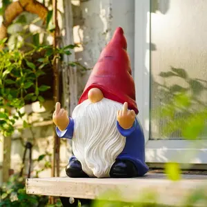 Funny Garden Gnome Statue, Naughty Garden Gnome Decor, Outdoor or Indoor Decoration, Unique Lawn Ornament, Fun Courtyard Art, Garden Accessories